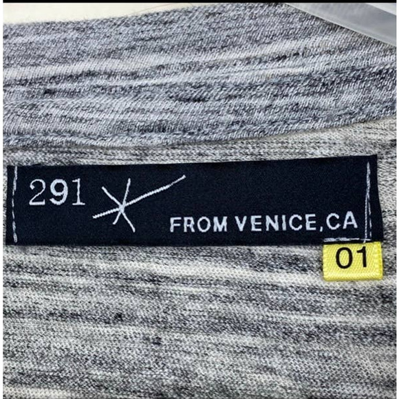 291 Venice 3/4 Sleeve Top Gray Size Small - Picture 6 of 7